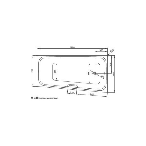 Ванна cтальная Bette Space M 170х90 см 1131-000 L фото 5