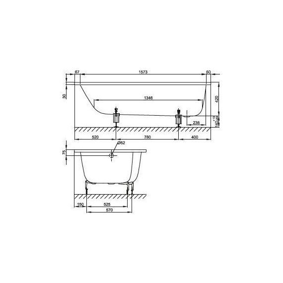 Ванна cтальная Bette Space M 170х90 см 1131-000 L фото 6