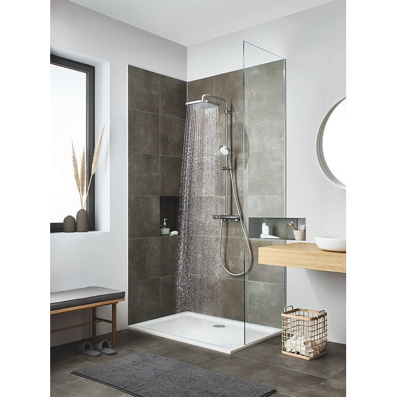 Душевая стойка с термостатом Grohe Tempesta Cosmopolitan System 250 Cube 26689000 - 5 Душевая стойка с термостатом Grohe Tempesta Cosmopolitan System 250 Cube 26689000 фото 5