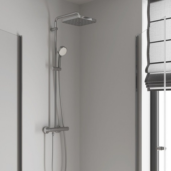 Душевая стойка с термостатом Grohe Tempesta Cosmopolitan System 250 Cube 26689000 - 8 Душевая стойка с термостатом Grohe Tempesta Cosmopolitan System 250 Cube 26689000 фото 8