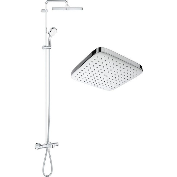 Душевая стойка для ванны с термостатом Grohe Tempesta Cosmopolitan System 250 Cube 26691000 - 8 Душевая стойка для ванны с термостатом Grohe Tempesta Cosmopolitan System 250 Cube 26691000 фото 8