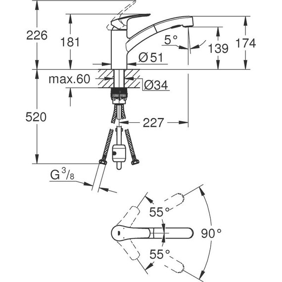 Смеситель для кухни Grohe Eurosmart 30305001 фото 10