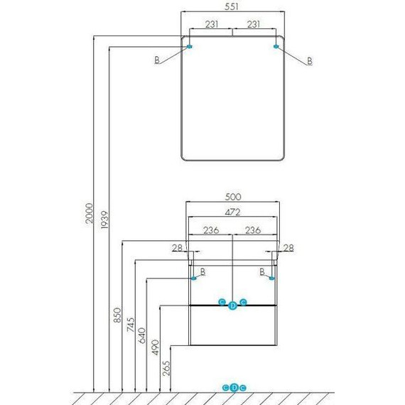 Тумба подвесная с раковиной Акватон Скай 50 см 1A2380K1SY010 - 9 Тумба подвесная с раковиной Акватон Скай 50 см 1A2380K1SY010 фото 9
