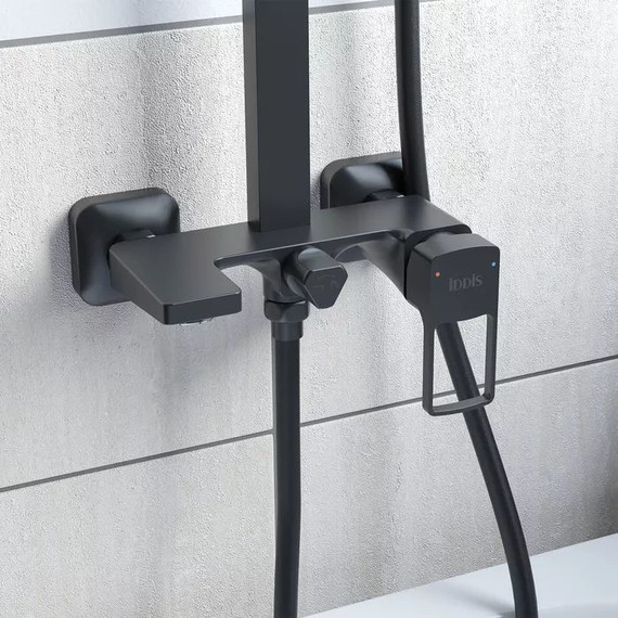 Душевая стойка Iddis Bild BILBL1Fi06, чёрный матовый - 3 Душевая стойка Iddis Bild BILBL1Fi06, чёрный матовый фото 3