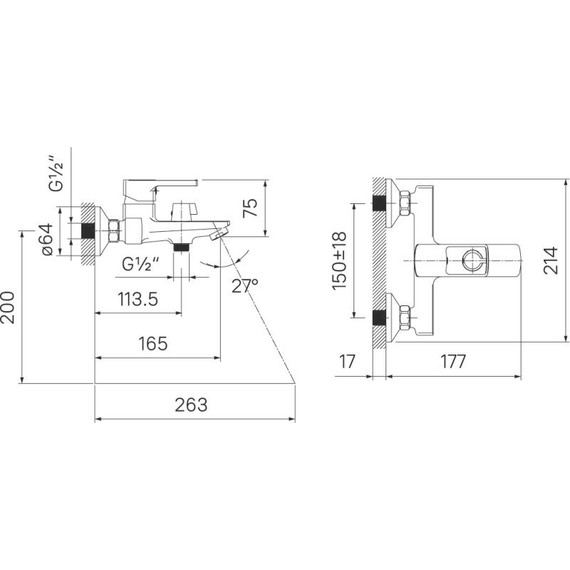 Смеситель для ванны Iddis Bild BILSB00i02WA фото 4