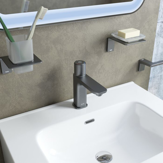 Смеситель для раковины Iddis Slide SLIGMBTi01, графит - 11 Смеситель для раковины Iddis Slide SLIGMBTi01, графит фото 11