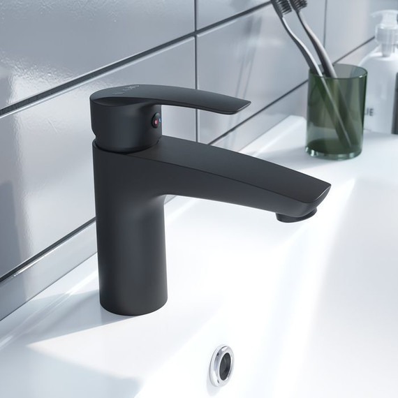 Смеситель для раковины Iddis Ray RAYBL00i01, чёрный матовый - 3 Смеситель для раковины Iddis Ray RAYBL00i01, чёрный матовый фото 3