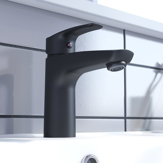 Смеситель для раковины Iddis Ray RAYBL00i01, чёрный матовый - 4 Смеситель для раковины Iddis Ray RAYBL00i01, чёрный матовый фото 4