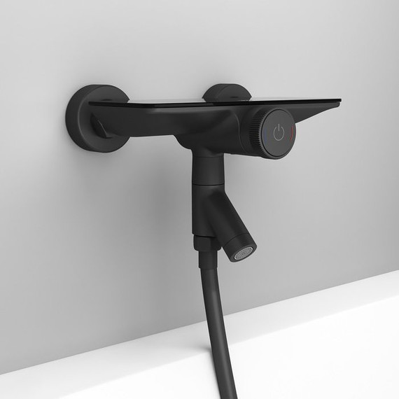 Смеситель для ванны Iddis Shelfy SHEBLBTi02WA, чёрный матовый фото 6