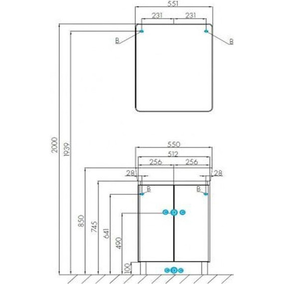 Тумба напольная с раковиной Акватон Скай 55 см 1A2381K1SY010 фото 6