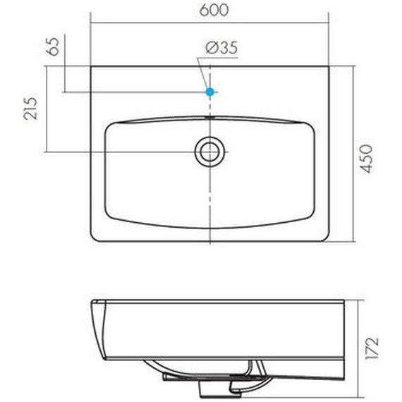 Тумба подвесная с раковиной Акватон Скай 60 см 1A2382K1SY010 фото 7