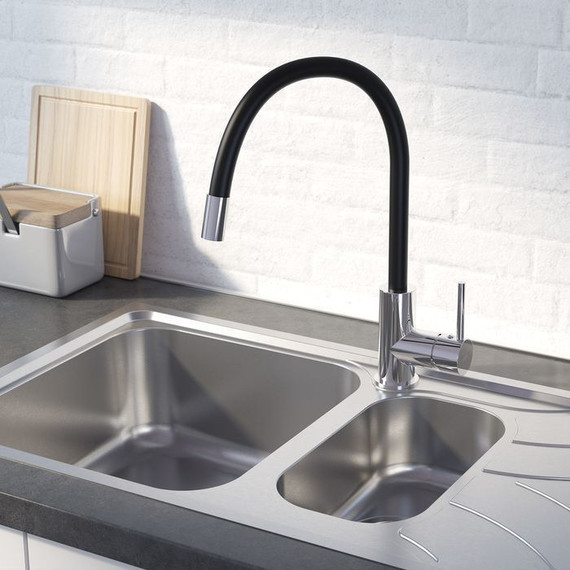 Смеситель для кухни Iddis Kitchen 360 K36SBJBi05, хром/черный фото 2