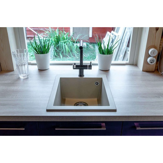 Кухонная мойка Omoikiri Daisen 42-PA 4993602, пастила, Цвет производителя: пастила фото 2