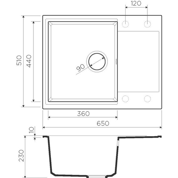 Кухонная мойка Omoikiri Daisen 65-PA 4993680, пастила, Цвет производителя: пастила фото 2