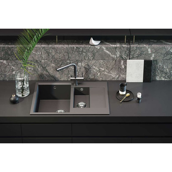 Кухонная мойка Omoikiri Daisen 78-2-GR 4993332, leningrad grey, Цвет производителя: Leningrad Grey фото 2