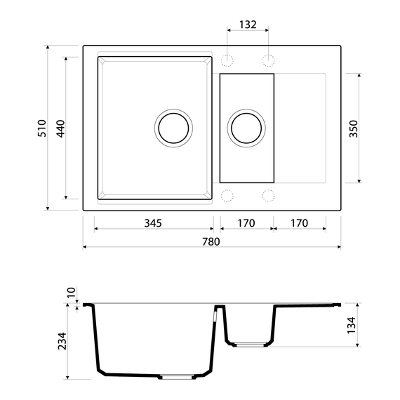 Кухонная мойка Omoikiri Daisen 78-2-BE 4993328, ваниль, Цвет производителя: ваниль фото 4