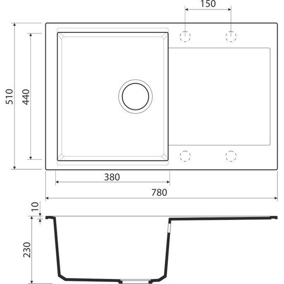 Кухонная мойка Omoikiri Daisen 78-BL 4993327, чёрный фото 2