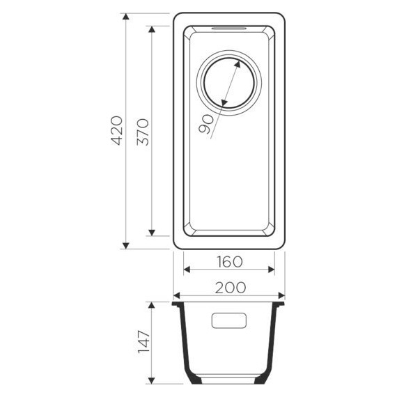 Кухонная мойка Omoikiri Kata 20-U-PA 4993372, пастила, Цвет производителя: пастила фото 2