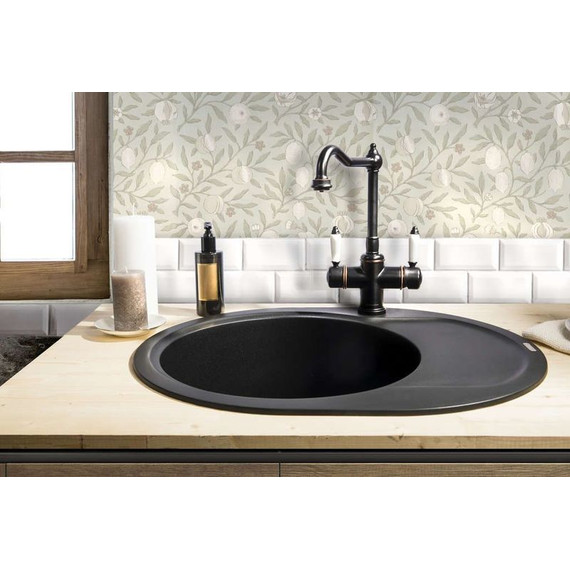 Кухонная мойка Omoikiri Manmaru 62-BL 4993355, чёрный, Цвет производителя: чёрный - 3 Кухонная мойка Omoikiri Manmaru 62-BL 4993355, чёрный, Цвет производителя: чёрный фото 3