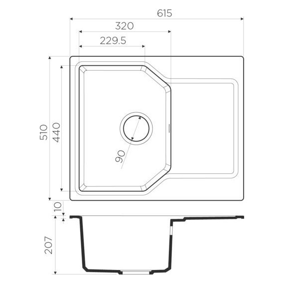 Кухонная мойка Omoikiri Yonaka 61-PA 4993634, пастила, Цвет производителя: пастила - 4 Кухонная мойка Omoikiri Yonaka 61-PA 4993634, пастила, Цвет производителя: пастила фото 4