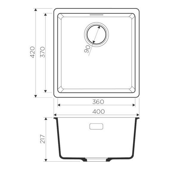 Кухонная мойка Omoikiri Kata 40-U-PA 4993393, пастила, Цвет производителя: пастила фото 2