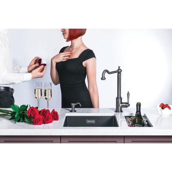 Кухонная мойка Omoikiri Kata 40-U-BL 4993396, чёрный, Цвет производителя: чёрный фото 3