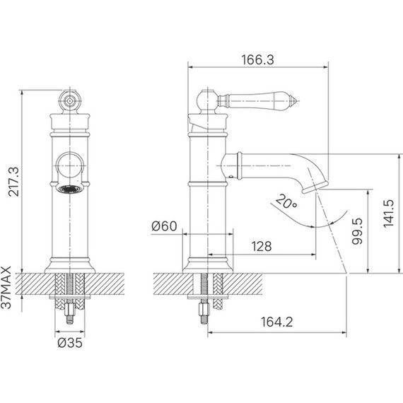 Смеситель для раковины Iddis Oxford OXFSB00i01 фото 5