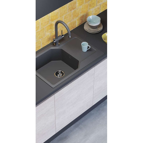 Кухонная мойка Omoikiri Yonaka 78-LB-GR 4993339, leningrad grey, Цвет производителя: Leningrad Grey - 2 Кухонная мойка Omoikiri Yonaka 78-LB-GR 4993339, leningrad grey, Цвет производителя: Leningrad Grey фото 2