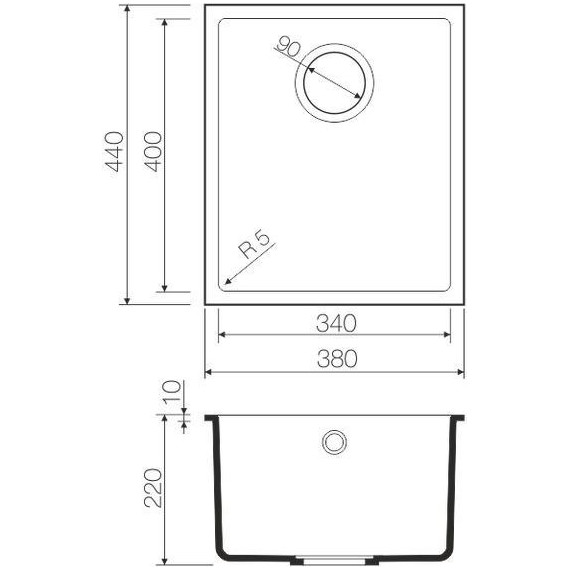 Кухонная мойка Omoikiri Bosen 38-U-СH 4993247, шампань фото 2