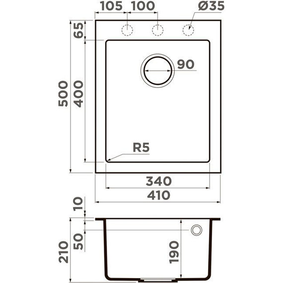 Кухонная мойка Omoikiri Bosen 41-CH 4993243, шампань, Цвет производителя: шампань - 3 Кухонная мойка Omoikiri Bosen 41-CH 4993243, шампань, Цвет производителя: шампань фото 3