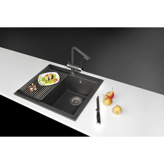 Кухонная мойка Omoikiri Bosen 57-BL 4993145, чёрный, Цвет производителя: чёрный фото 2