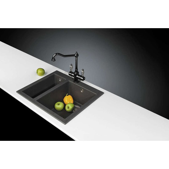 Кухонная мойка Omoikiri Bosen 59-2-BL 4993149, чёрный, Цвет производителя: чёрный - 2 Кухонная мойка Omoikiri Bosen 59-2-BL 4993149, чёрный, Цвет производителя: чёрный фото 2