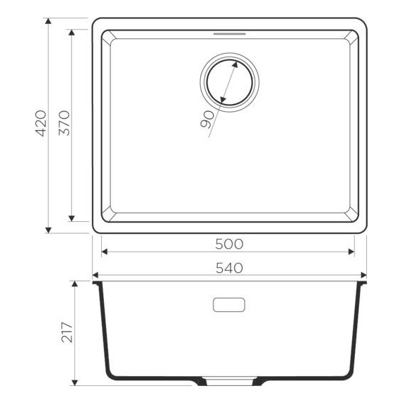 Кухонная мойка Omoikiri Kata 54-U-PA 4993407, пастила, Цвет производителя: пастила - 2 Кухонная мойка Omoikiri Kata 54-U-PA 4993407, пастила, Цвет производителя: пастила фото 2