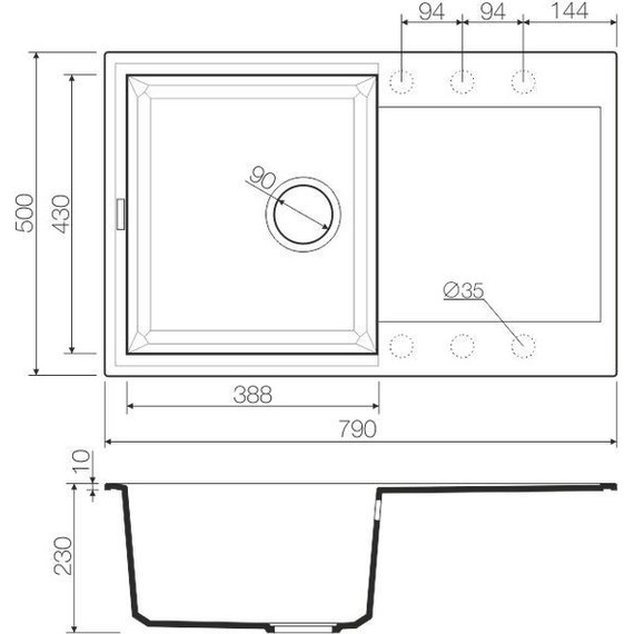 Кухонная мойка Omoikiri Sakaime 79-BL 4993276, чёрный, Цвет производителя: чёрный - 2 Кухонная мойка Omoikiri Sakaime 79-BL 4993276, чёрный, Цвет производителя: чёрный фото 2