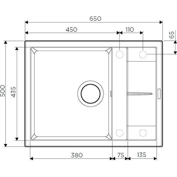 Кухонная мойка Omoikiri Sumi 65-WH 4993673, белый - 4 Кухонная мойка Omoikiri Sumi 65-WH 4993673, белый фото 4