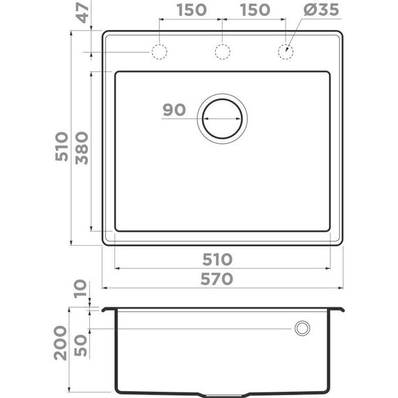 Кухонная мойка Omoikiri Tedori 57-SA 4993982, бежевый, Цвет производителя: бежевый фото 2
