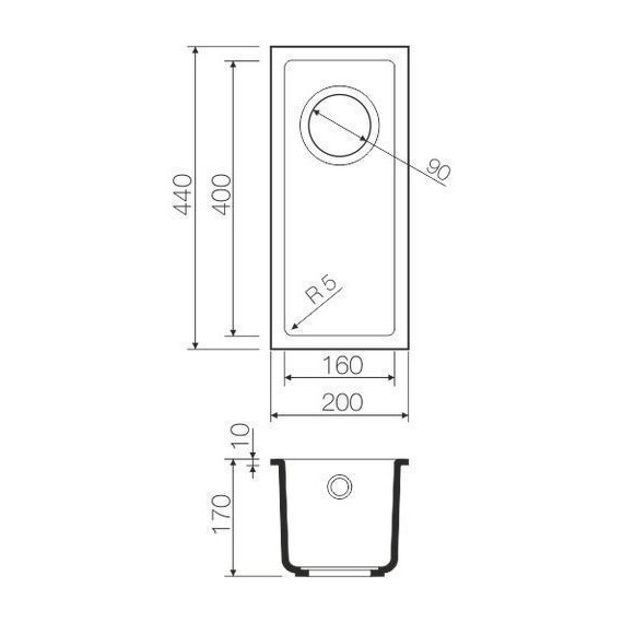 Кухонная мойка Omoikiri Bosen 20-U-EV 4993228, эверест, Цвет производителя: эверест фото 2