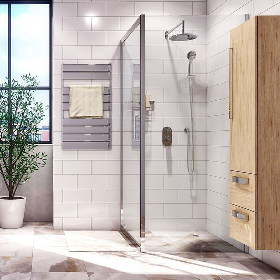 Душевое ограждение WasserKraft Berkel 110х90 см 48P15, хром/прозрачное фото 2