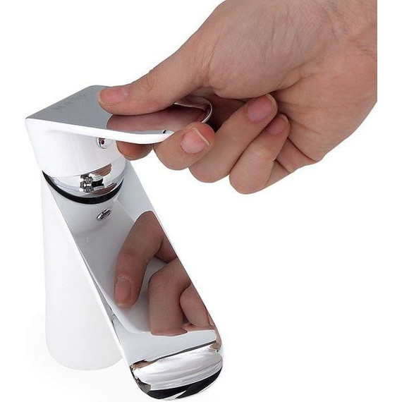 Смеситель для раковины Iddis Calipso CALSB00i01, белый/хром фото 4