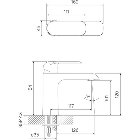 Смеситель для раковины Iddis Calipso CALSB00i01, белый/хром фото 8