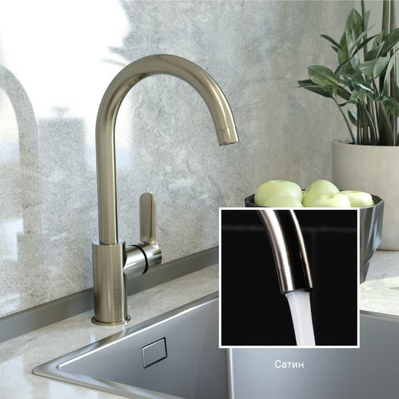 Смеситель для кухни Iddis Cuba CU1BNJ0i05, сатин - 2 Смеситель для кухни Iddis Cuba CU1BNJ0i05, сатин фото 2