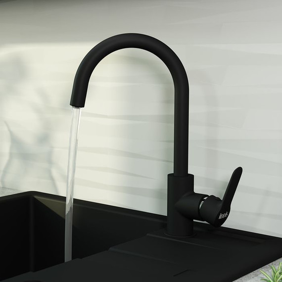 Смеситель для кухни Iddis Cuba CUBBLFJi05, черный матовый фото 4