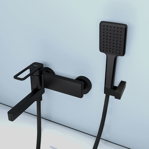 Смеситель для ванны Iddis Slide SLIBL00i02, черный матовый фото 7