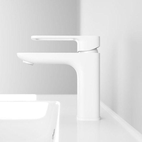 Смеситель для раковины Iddis Slide SLIWT00i01, белый матовый - 4 Смеситель для раковины Iddis Slide SLIWT00i01, белый матовый фото 4