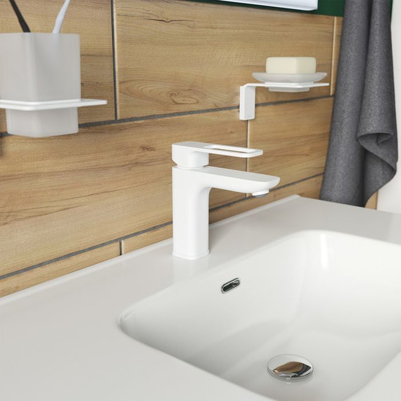 Смеситель для раковины Iddis Slide SLIWT00i01, белый матовый - 5 Смеситель для раковины Iddis Slide SLIWT00i01, белый матовый фото 5