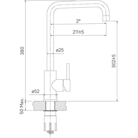 Смеситель для кухни Iddis Kitchen K05STL0i05, цвет нержавеющая сталь фото 4