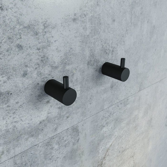 Двойной крючок Iddis Petite PET2SB3i41, цвет чёрный матовый - 2 Двойной крючок Iddis Petite PET2SB3i41, цвет чёрный матовый фото 2