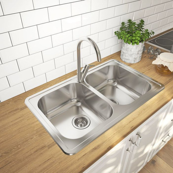 Кухонная мойка Iddis Strit STR78S2i77 0,8 мм, сатин фото 2