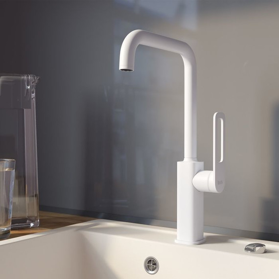 Смеситель для кухни Iddis Slide SLIWT00i05, белый матовый - 4 Смеситель для кухни Iddis Slide SLIWT00i05, белый матовый фото 4