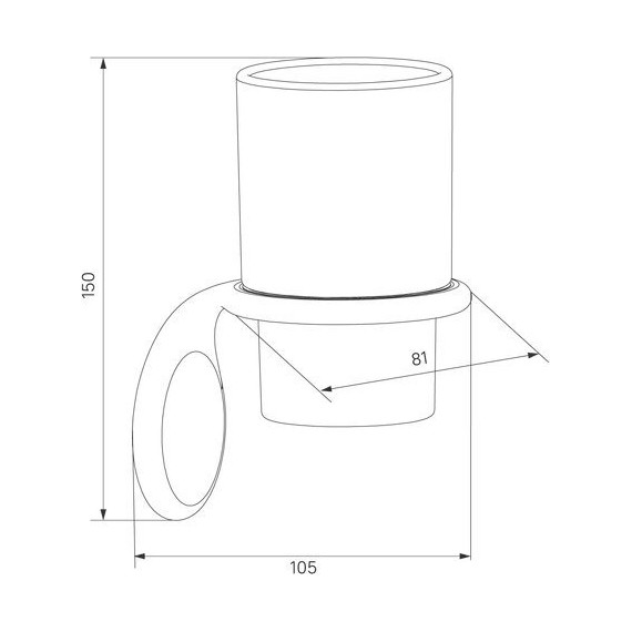 Стакан для зубных щеток Iddis Oldie OLDBRC1i45, цвет бронза фото 4
